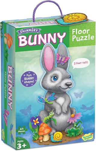 Peaceable Kingdom - Jigsaw Puzzles - Shimmery Bunny Floor Puzzle