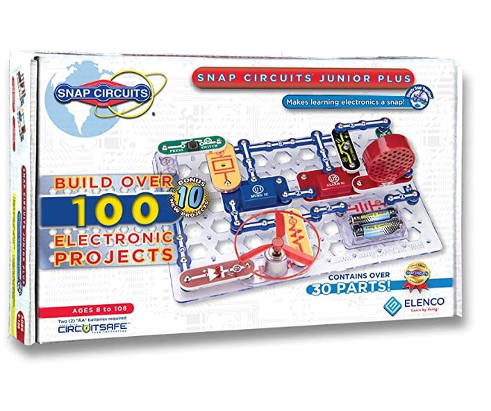 Elenco Snap Circuits Jr. SC-100 Electronics Exploration Kit, Over 100  Projects, Full Color Project Manual, 30 + Snap Circuits Parts, STEM  Educational