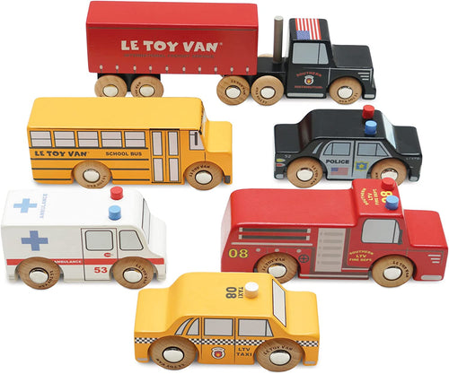 Le Toy Van - Toy Cars - Wooden - New York Car Play Set